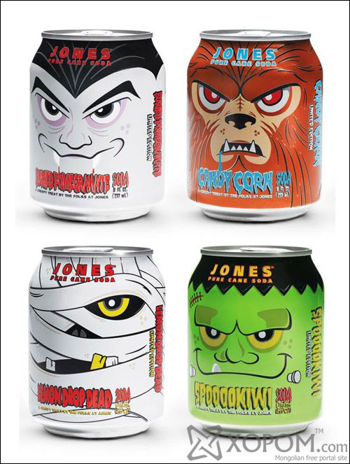 Jones Soda Halloween Edition Aluminum Based Package Design